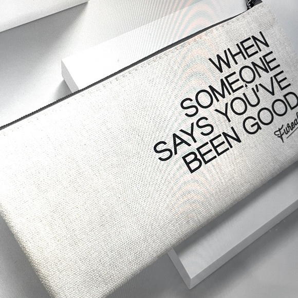 Furealz Bundle of (5) Small Reusable Canvas Zipper Puches with Funny Say… - Picture 5 of 7